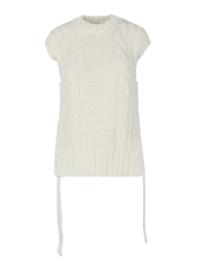 Chloé Cable Knit Vest Top In White