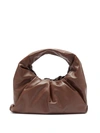 Bottega Veneta Small The Shoulder Pouch Leather Bag In Bark