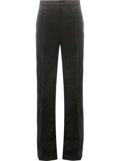 Yang Li Textured High-waisted Trousers - Black