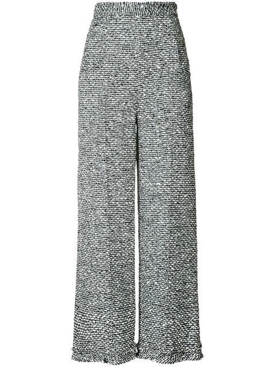Roland Mouret Ward High-rise Bouclé Trousers In Navy