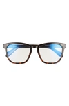 Quay Hardwire 50mm Blue Light Filtering Glasses In Black Tort/ Clear