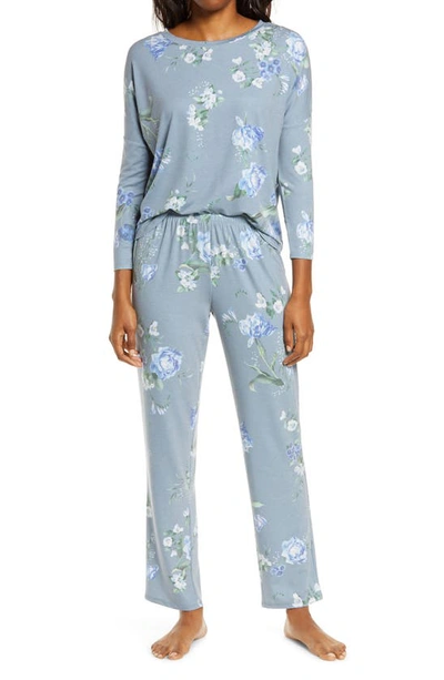 Flora Nikrooz Kathy Floral Pajamas In Steel