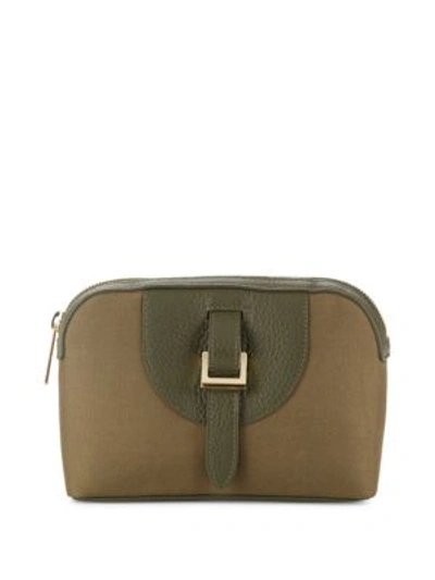 Meli Melo Leather Top-zip Make-up Bag In Green