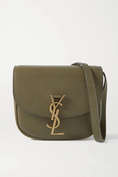 Saint Laurent Kaia Small Leather Shoulder Bag In Army Green