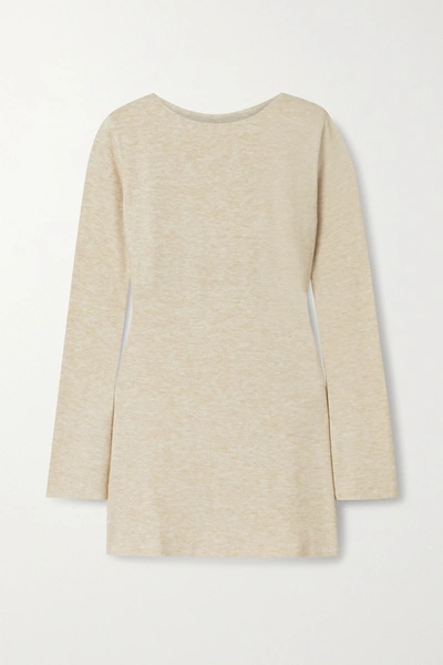 Aaizél + Net Sustain Mélange Knitted Tunic In Sand