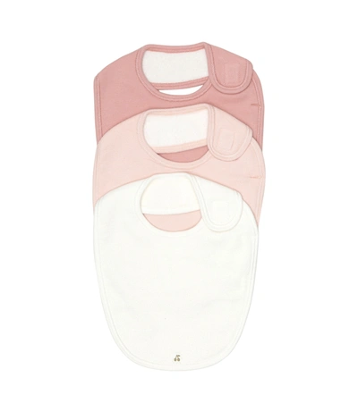 Bonpoint Baby Set Of 3 Cotton Bibs In Pink