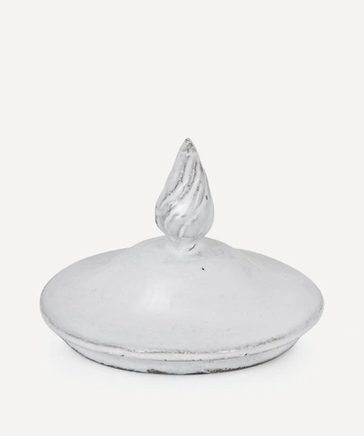Astier De Villatte Flame Ceramic Candle Topper In White