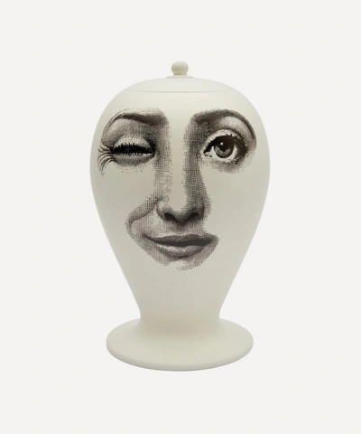 Fornasetti Antipatico Vase In Black And White