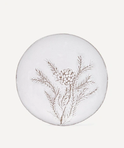 Astier De Villatte Small Setsuko Pine Cone Plate In White
