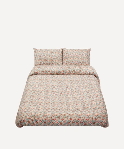 Liberty Poppy And Daisy Cotton Sateen Double Duvet Cover Set In Cream