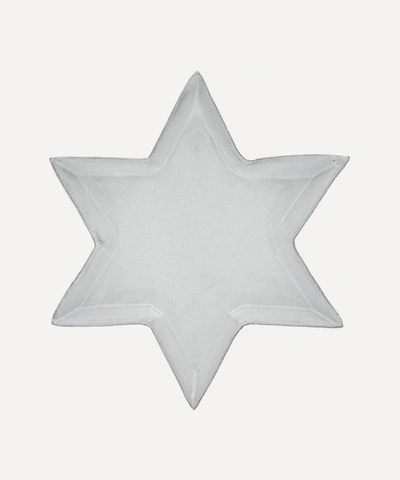 Astier De Villatte Etoile Dessert Plate In White