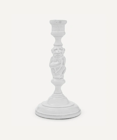 Astier De Villatte Monkey Candlestick In White