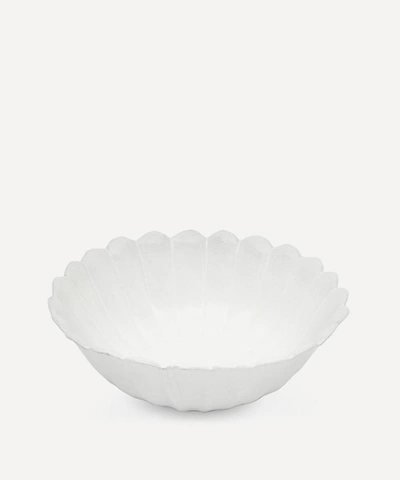 Astier De Villatte Large Marguerite Salad Bowl In White