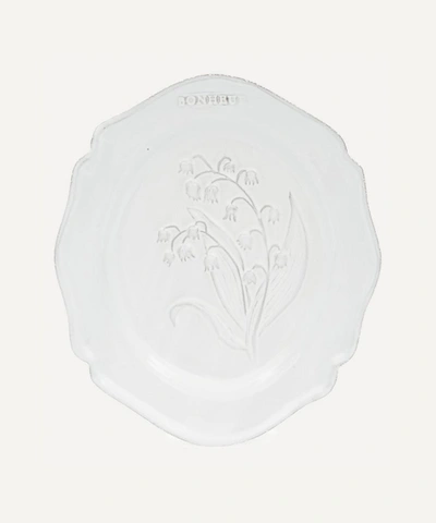 Astier De Villatte Fleurs Dessert Plate In White