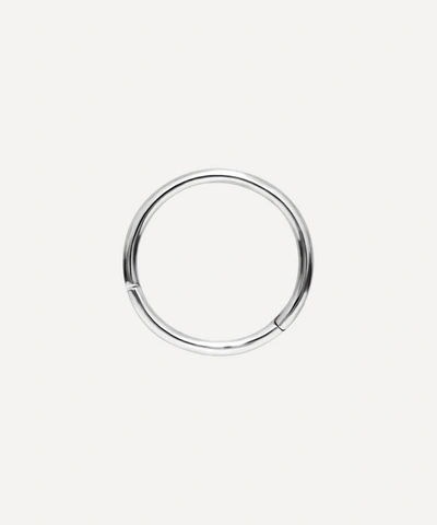 Maria Tash 14ct 9.5mm Plain Single Hoop Earring In White Gold