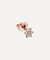 Maria Tash 18ct 4.5mm Diamond Flower Single Stud Earring In Rose Gold
