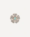 Maria Tash 18ct 8mm Opal And Diamond Pansy Single Threaded Stud Earring In Rose Gold