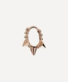 Maria Tash 8mm Triple Spike Granulated Hoop Earring In Rose Gold