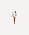 Maria Tash 14ct 6.5mm Triple Long Spike Single Hoop Earring In Rose Gold