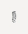 Maria Tash 18ct 9.5mm Invisible Set Baguette Diamond Eternity Single Hoop Earring In White Gold