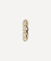 Maria Tash 18ct 9.5mm Invisible Set Diamond Marquise Eternity Single Hoop Earring In Gold