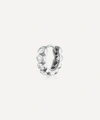 Maria Tash 18ct 6.5mm Invisible Set Large Diamond Eternity Single Hoop Earring In White Gold