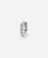 Maria Tash 8mm Invisible Set Large Diamond Eternity Hoop Earring In White Gold
