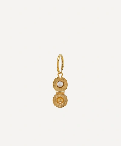 Alex Monroe X Raven Smith Gold-plated Cannonball Hidden Pearl Earring