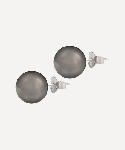 Kojis 18ct White Gold Tahitian Pearl Stud Earrings