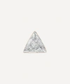 Maria Tash 18ct 3mm Invisible Set Triangle Diamond Single Threaded Stud Earring In Rose Gold