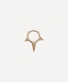 Maria Tash 18ct 9.5mm Triple Long Spike Diamond Eternity Single Hoop Earring In Rose Gold