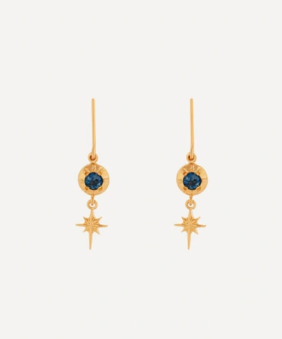 Alex Monroe Gold-plated Guiding Star London Blue Topaz Drop Earrings