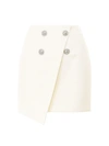 Balmain Wool Skirt In White