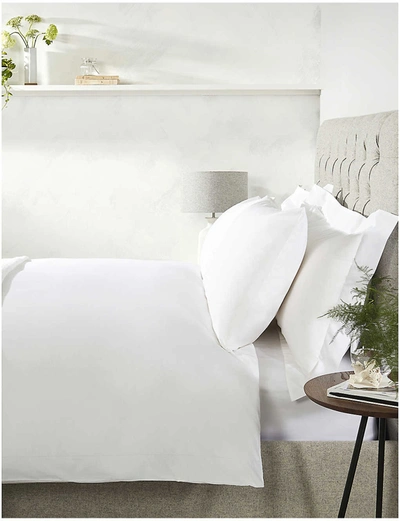 The White Company Raw Cord Egyptian-cotton Single Duvet Cover 200x140cm In White