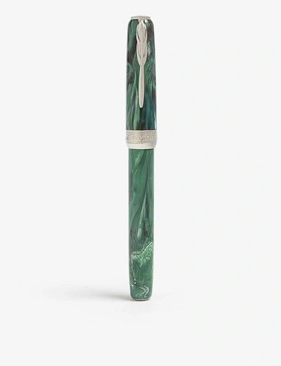 Pineider La Grande Bellezza Fountain Pen In Malachite Green