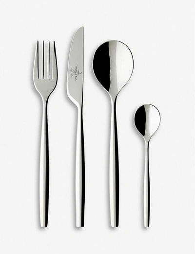 Villeroy & Boch Metrochic 24 Piece Stainless Steel Cutlery Set In Silver