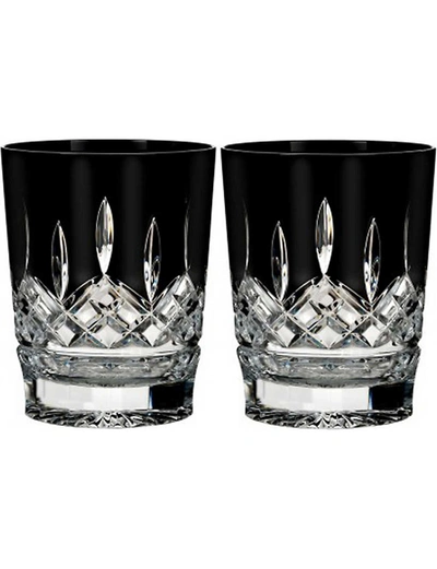 Waterford Lismore Black Double Old Fashioned, Set Of 2