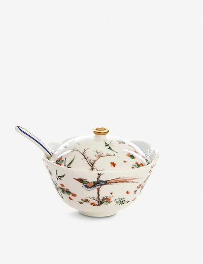 Seletti Hybrid Maurilia Printed Porcelain Sugar Bowl 12cm