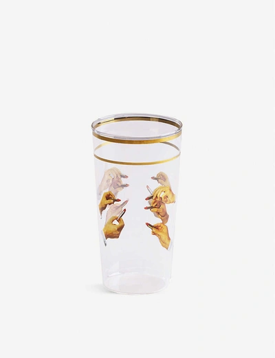 Seletti Toiletpaper Printed Glass Tumbler 13cm