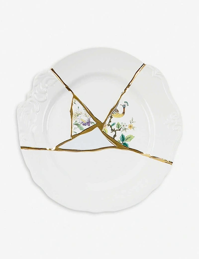 Seletti Kintsugi N2 Porcelain And 24ct Gold Dinner Plate 27cm