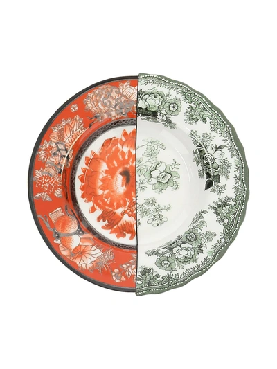 Seletti Hybrid Cecilia Printed Porcelain Soup Plate 25.4cm In Red
