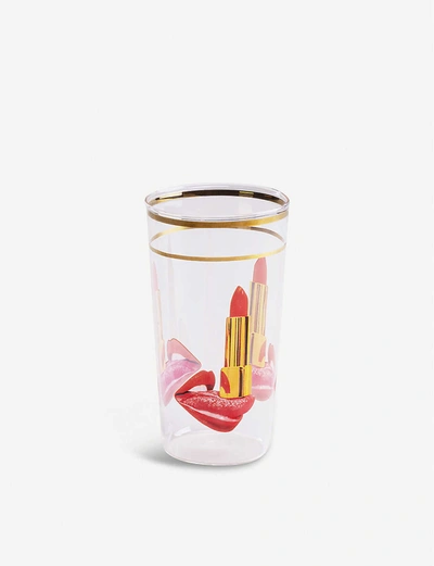 Seletti Wears Toiletpaper Tongue Printed Glass