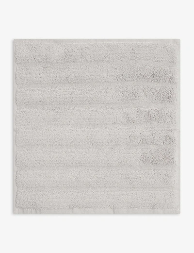 The White Company Hydrocotton Ribbed Face Cloth 30cm In Pearl Grey