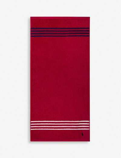 Ralph Lauren Travis Red Rose Cotton Hand Towel 50x100cm