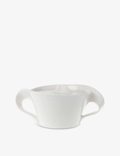 Villeroy & Boch Newwave Porcelain Sugar Bowl 260ml In White
