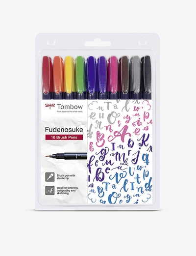 Tombow Fudenosuke Brush Pens Set Of 10