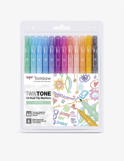 Tombow Twintone Dual-tip Markers Set Of 12