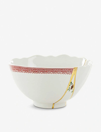Seletti Kintsugi N1 Porcelain And 24ct Gold Bowl 15.2cm