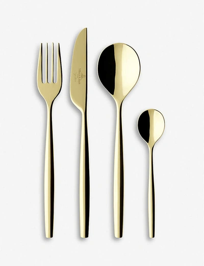 Villeroy & Boch Metrochic D'or 70-piece Cutlery Set In Gold
