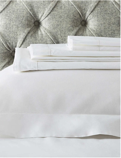 The White Company Raw Cord Egyptian-cotton Super King Pillowcase 90x50cm In White